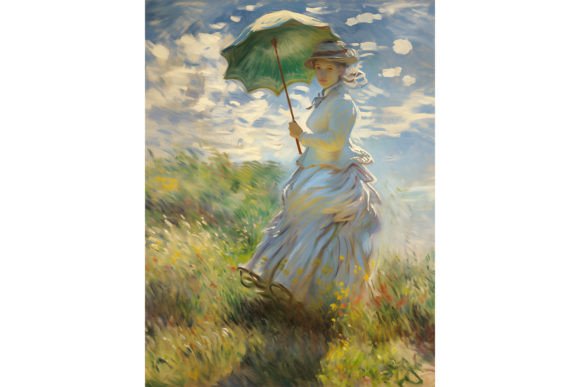 Download Monet Oil Painting - Woman Poster - Premium Resources