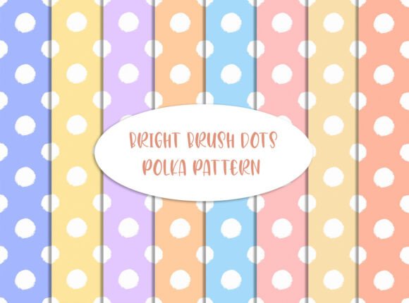 Download Bright Brush Dots Polka Pattern - Bright Collection