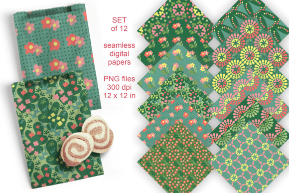 Download Spring Season Seamless Pattern Tile Set - Seamless pattern tile Collection
